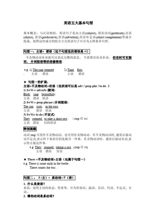 五大句型