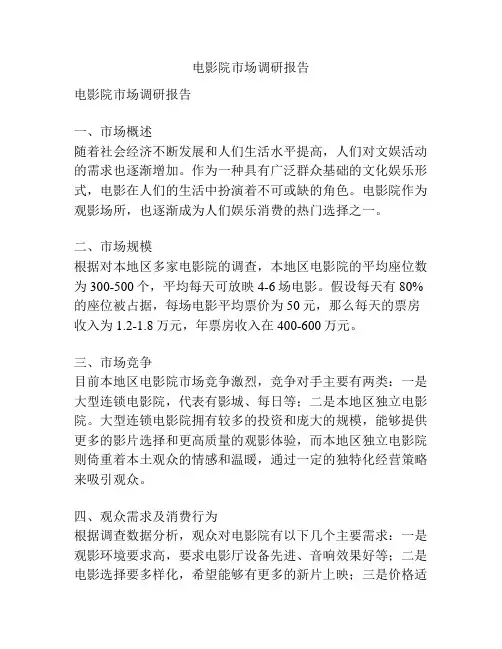 电影院市场调研报告