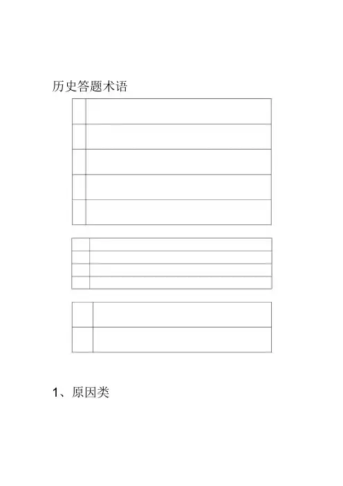 高中历史术语