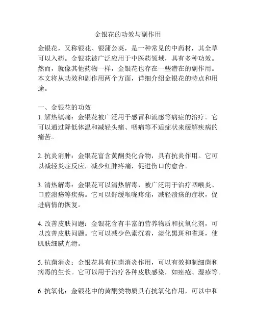 金银花的功效与副作用