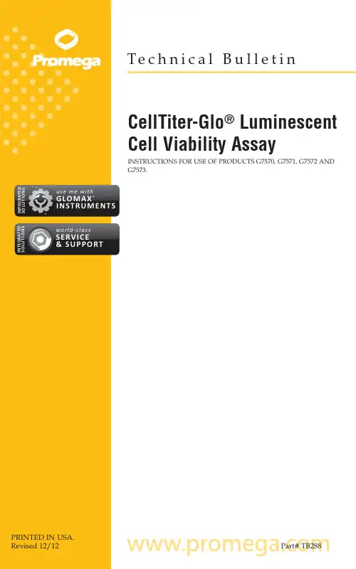 CellTiter Glo Luminescent Cell Viability Assay Protocol