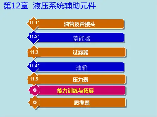汽车机械基础第12章-液压系统辅助元件课件
