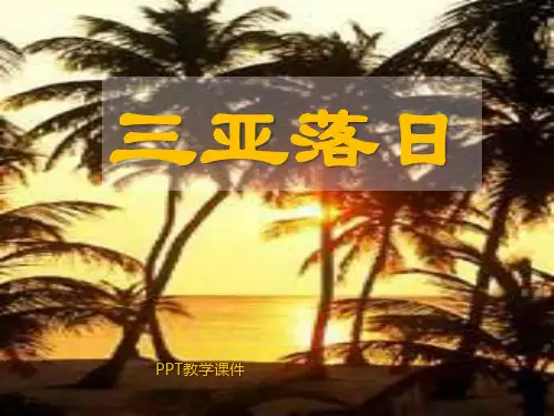 三亚落日蔡婷PPT课件