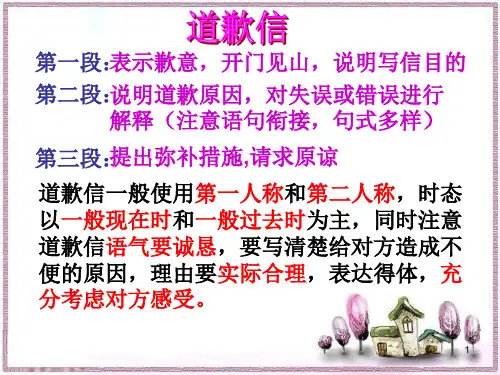 高考英语作文道歉信pp课件