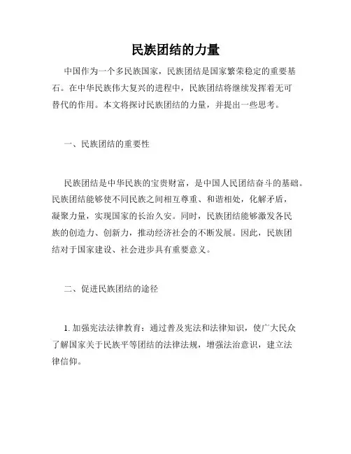 民族团结的力量