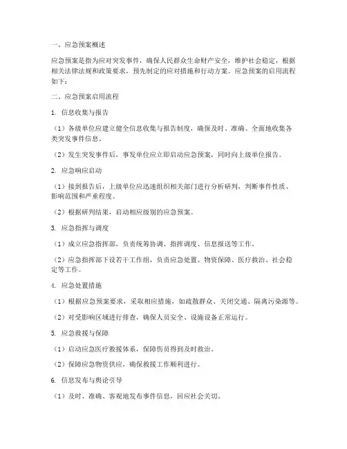 应急预案启用流程