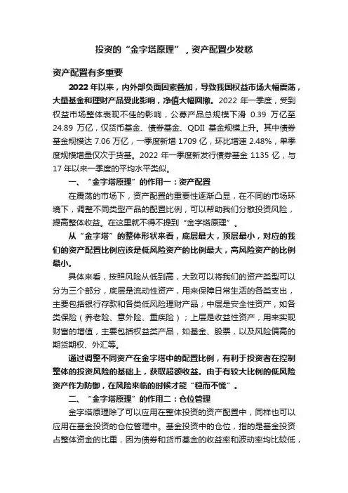 投资的“金字塔原理”，资产配置少发愁