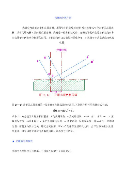 光栅的色散作用