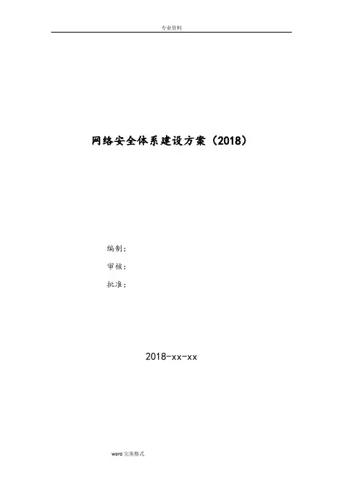 网络安全体系建设方案(2018)