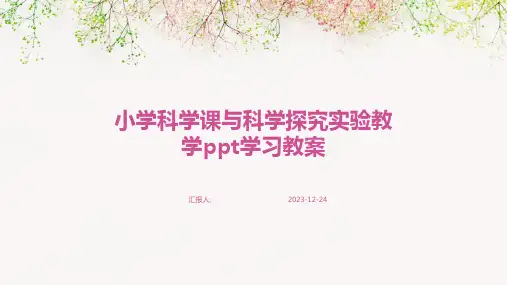 小学科学课与科学探究实验教学ppt学习教案