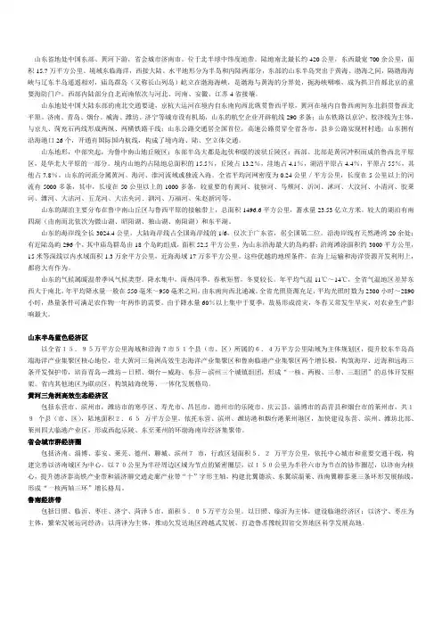 山东省情
