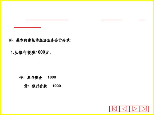 会计分录讲义ppt课件