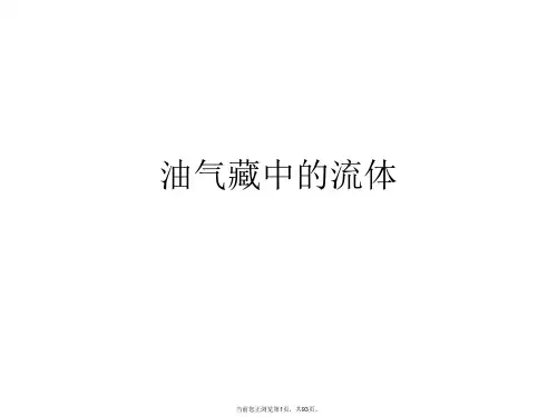 油气藏中的流体