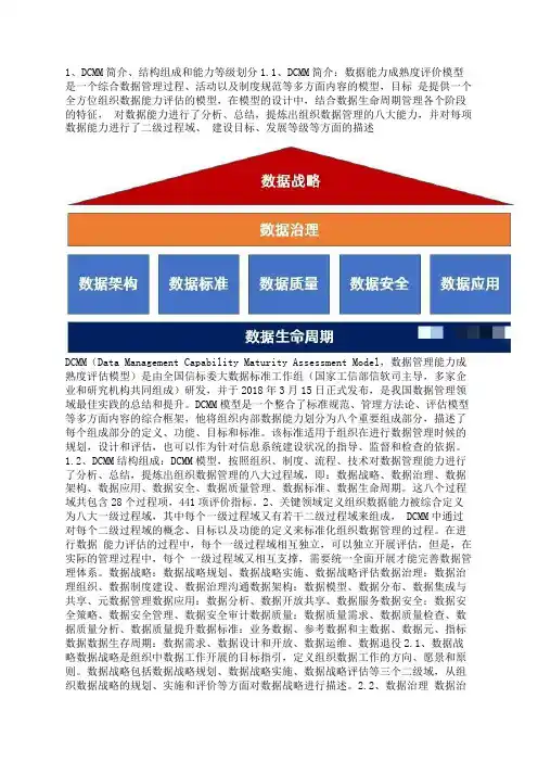 DCMM数据管理能力成熟度评估模型