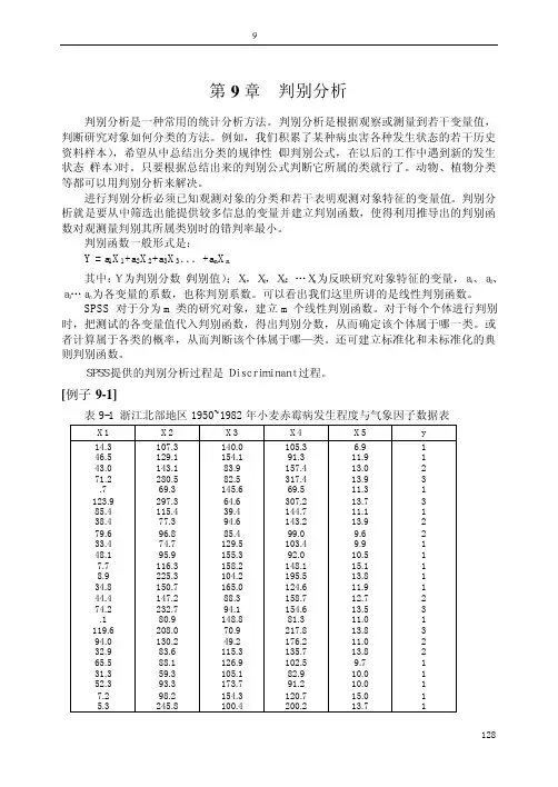 判别分析