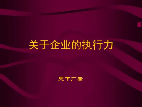 关于企业的执行力ppt