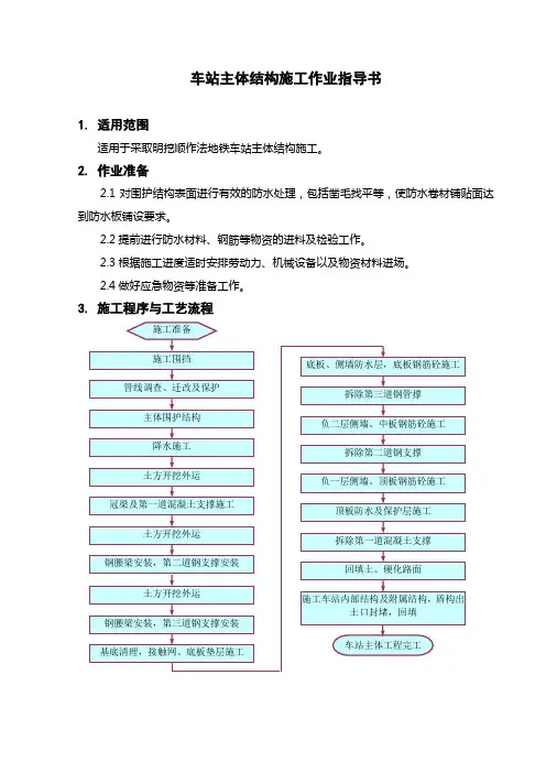 07地铁主体结构施工作业指导书剖解
