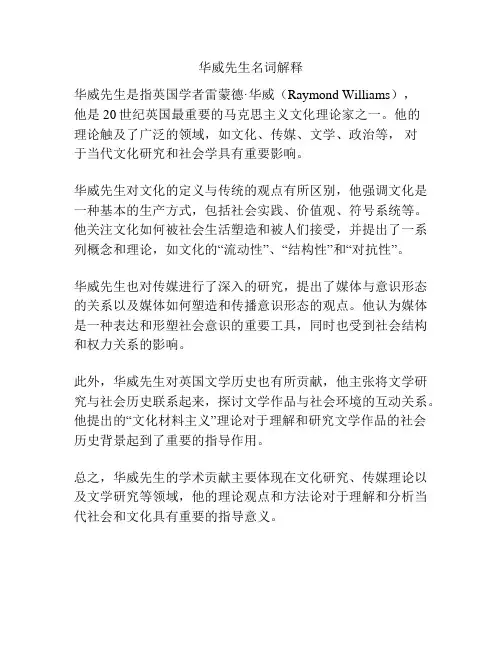 华威先生名词解释