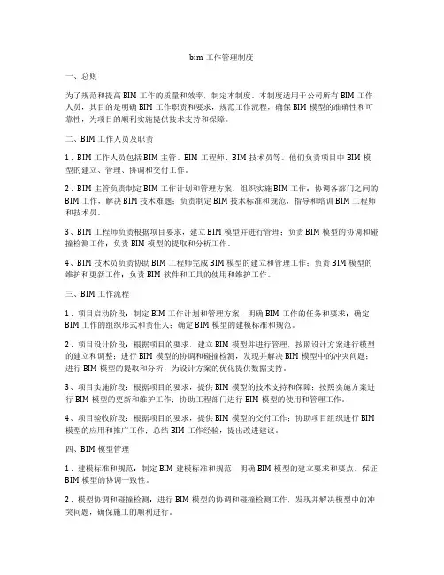bim工作管理制度