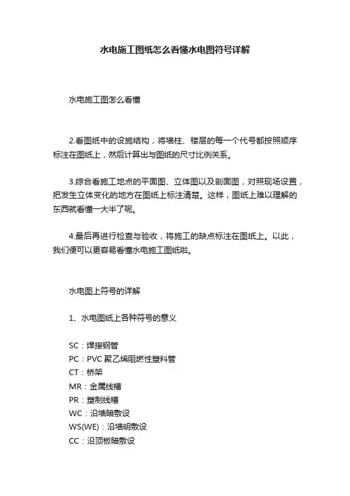 水电施工图纸怎么看懂水电图符号详解