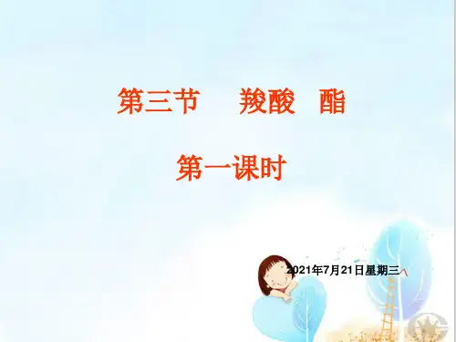 人教版高中化学选修五3.3 羧酸酯(共28张PPT)