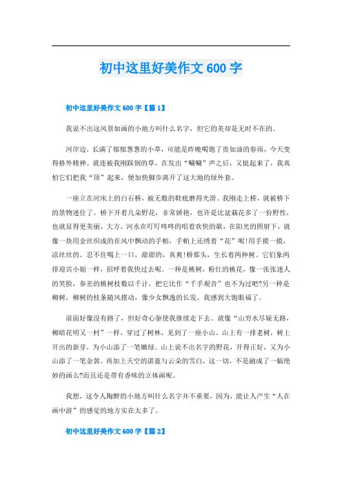 初中这里好美作文600字