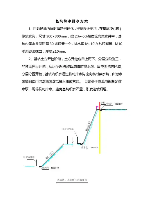 基坑降水排水方案