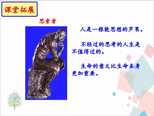部编版八年级语文(上)：散文二篇《永久的生命》《我为什么而活着》课件PPT