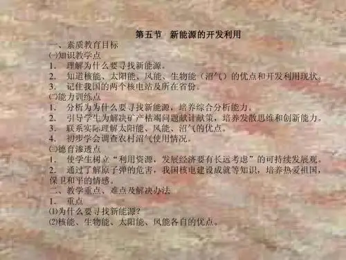 新能源的开发利用