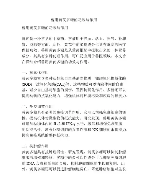 兽用黄芪多糖的功效与作用