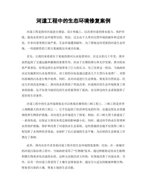 河道工程中的生态环境修复案例