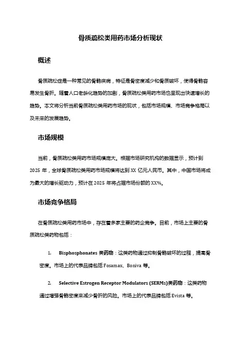 2024年骨质疏松类用药市场分析现状
