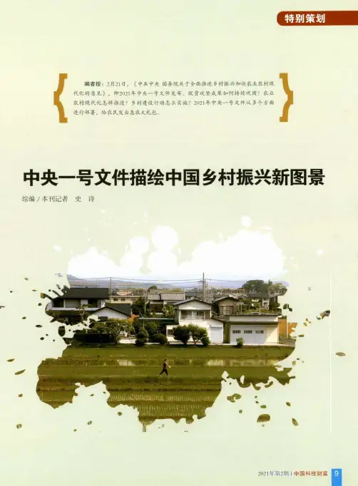 中央一号文件描绘中国乡村振兴新图景