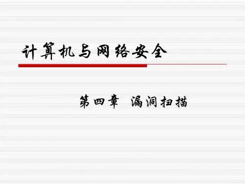 第四章 漏洞扫描