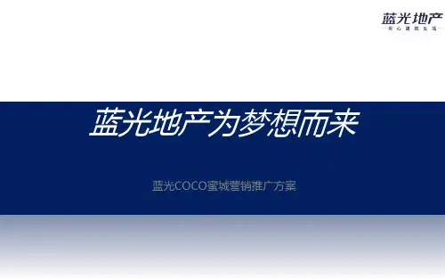 5蓝光COCO蜜城营销推广方案