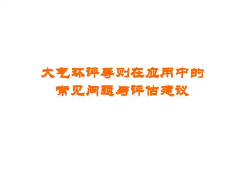 大气环评导则在应用中的常见问题与评估建议