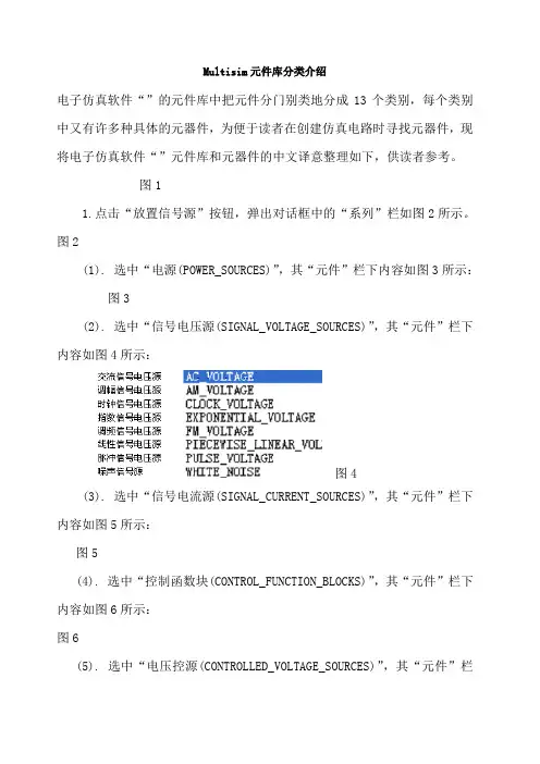 multisim元件对照表