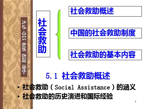 五 社会救助PPT课件