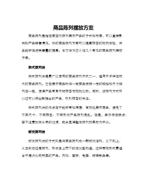 商品陈列摆放方案