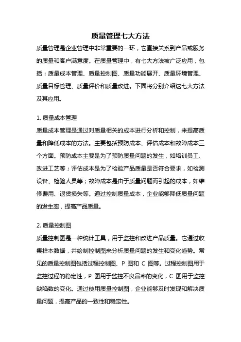 质量管理七大方法