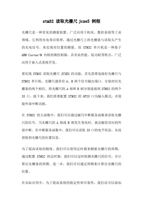 stm32 读取光栅尺jcxe5 例程