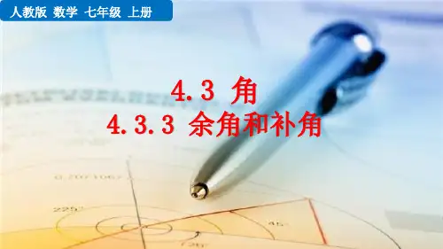 中小学数学课件：余角和补角