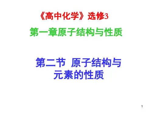 原子结构与元素的性质(课堂PPT)