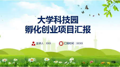 大学科技园孵化创业项目汇报PPT演示课件