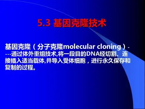 2019-9-6第二次分子生物学研究方法