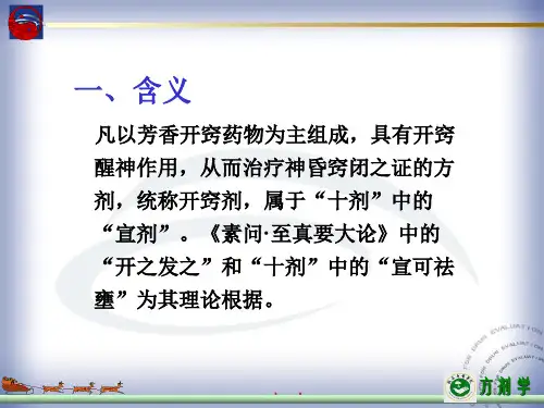 教学课件第十章开窍剂
