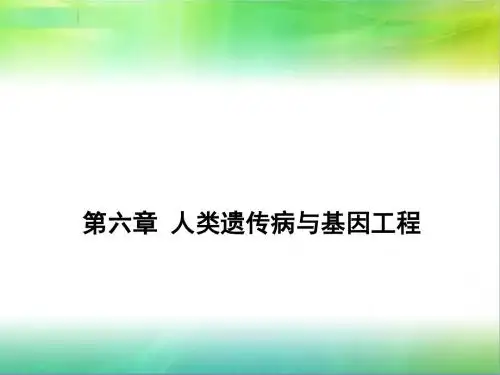 高一生物 必修二第六章 人类遗传病和基因工程(共12张PPT)