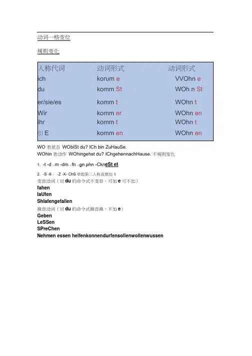 二外德语初学者期末总结