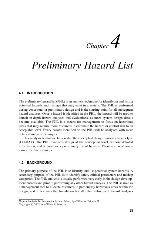 《风险评价技术及方法》 4._Preliminary_Hazard_List