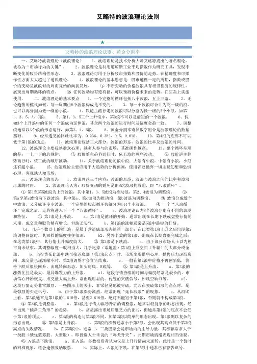 艾略特的波浪理论法则